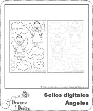 Sellos digitales de Ángeles - Archivo digital | Descarga y Decora