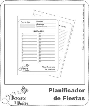 Planificador de Fiestas Imprimible | Descarga y Decora
